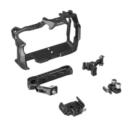 SmallRig 4574B - zestaw, klatka, uchwyt górny, mocowanie SSD, zacisk kablowy, wspornik obiektywu, do Blackmagic Design Cinema 6K - zawartość zestawu